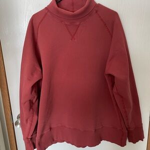 J. Peterman men’s Relaxed Red Turtleneck Sweatshirt SZ 2XL